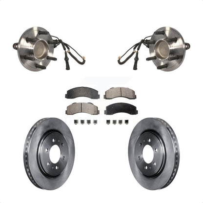 Hub Bearing Brake Rotor Pads Front Kit For Ford Expedition Lincoln Navigator RWD