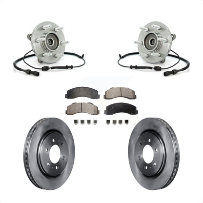 Hub Bearing Brake Rotor Pads Front Kit For Ford Expedition Lincoln Navigator 4WD