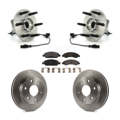 Hub Bearing Assembly Disc Brake Rotors And Pads Front Kit For GMC Sierra 1500