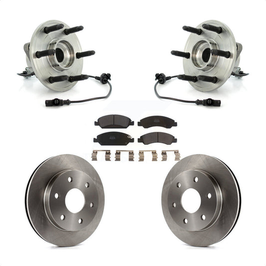 Hub Bearing Assembly Disc Brake Rotors And Pads Front Kit For GMC Sierra 1500