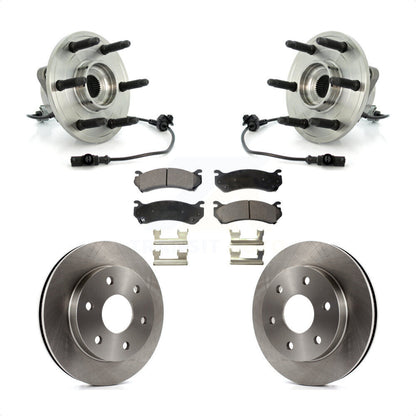 Hub Bearing Assembly Disc Brake Rotor Pad Front Kit For Chevrolet Silverado 1500