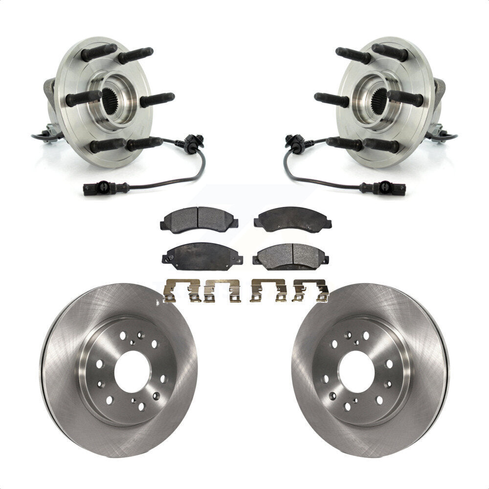 Hub Bearing Brake Rotor Pad Front Kit For Chevrolet Avalanche Cadillac GMC Tahoe