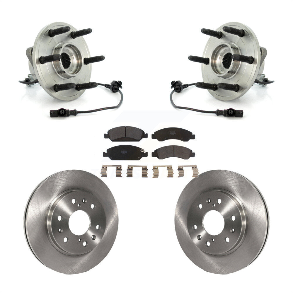 Hub Bearing Brake Rotor Pad Front Kit For Chevrolet GMC Sierra 1500 Silverado XL