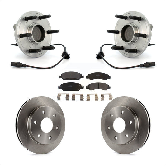 Hub Bearing Assembly Disc Brake Rotors And Pads Front Kit For GMC Sierra 1500
