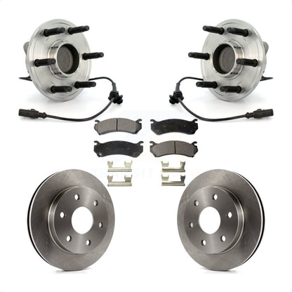 Hub Bearing Assembly Disc Brake Rotor Pad Front Kit For Chevrolet Silverado 1500
