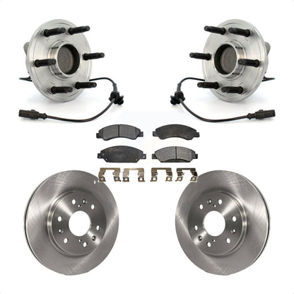 Hub Bearing Brake Rotor Pad Front Kit For Chevrolet Avalanche GMC Tahoe Cadillac