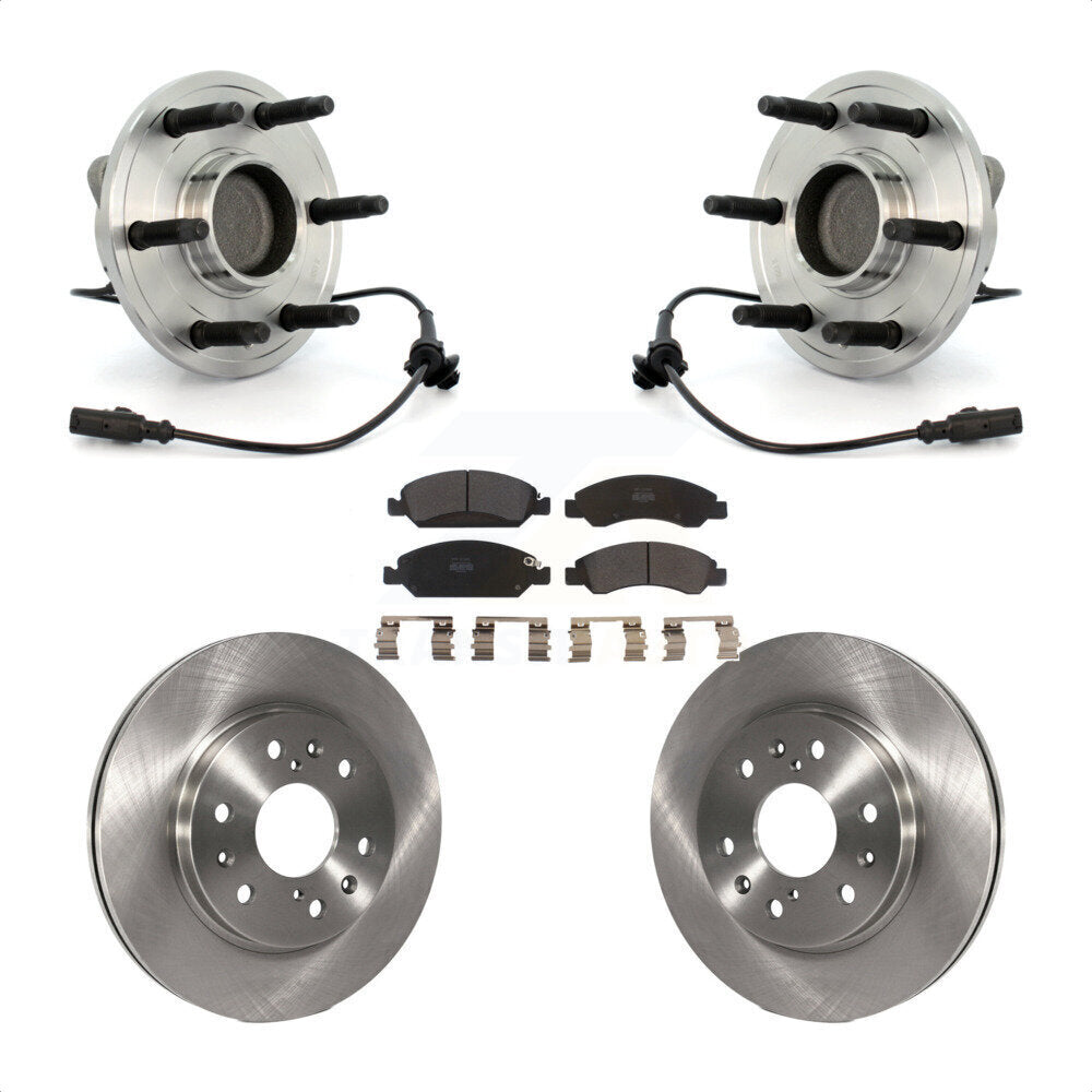 Hub Bearing Brake Rotor Pad Front Kit For Chevrolet GMC Sierra 1500 Silverado XL