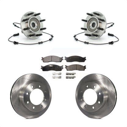 Hub Bearing Assembly Disc Brake Rotor Pad Front Kit For Dodge Ram 1500 3500 2500
