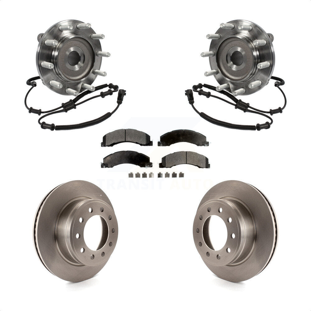 Hub Bearing Assembly Disc Brake Rotor And Pads Front Kit For Ram Dodge 4500 5500