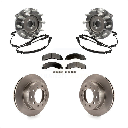 Hub Bearing Assembly Disc Brake Rotor And Pads Front Kit For Ram Dodge 4500 5500