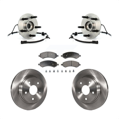 Hub Bearing Assembly Disc Brake Rotors And Pads Front Kit For Dodge Ram 1500