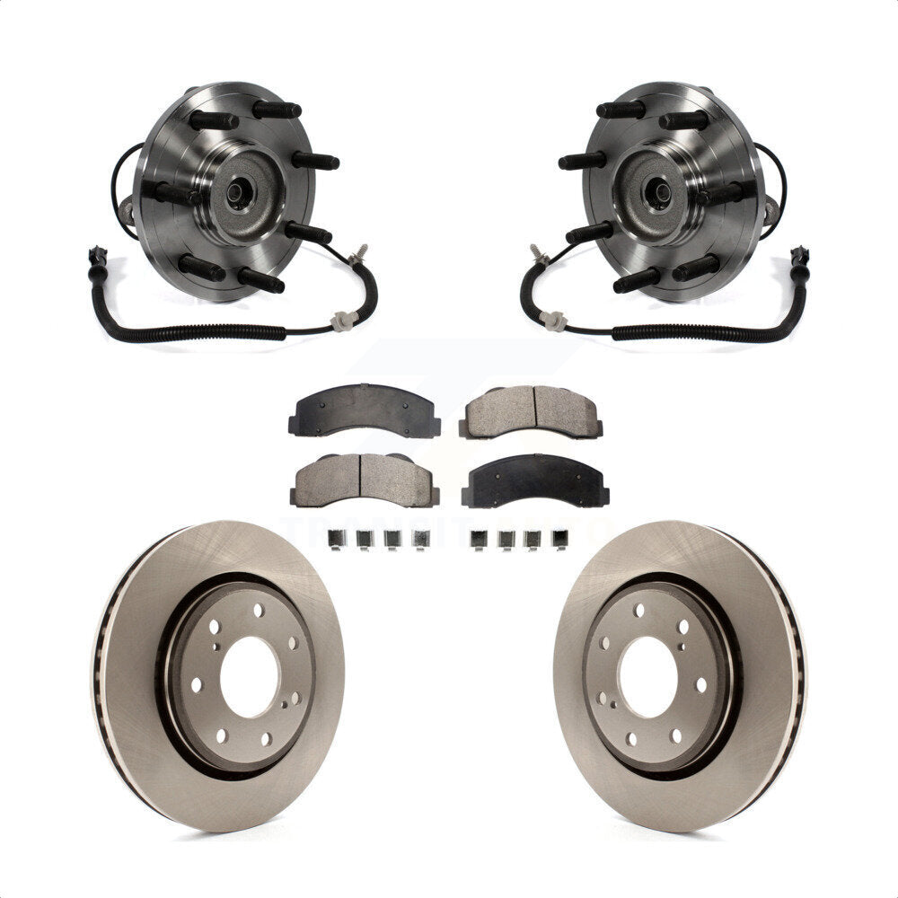 Hub Bearing Assembly Disc Brake Rotors And Pads Front Kit For Ford F-150