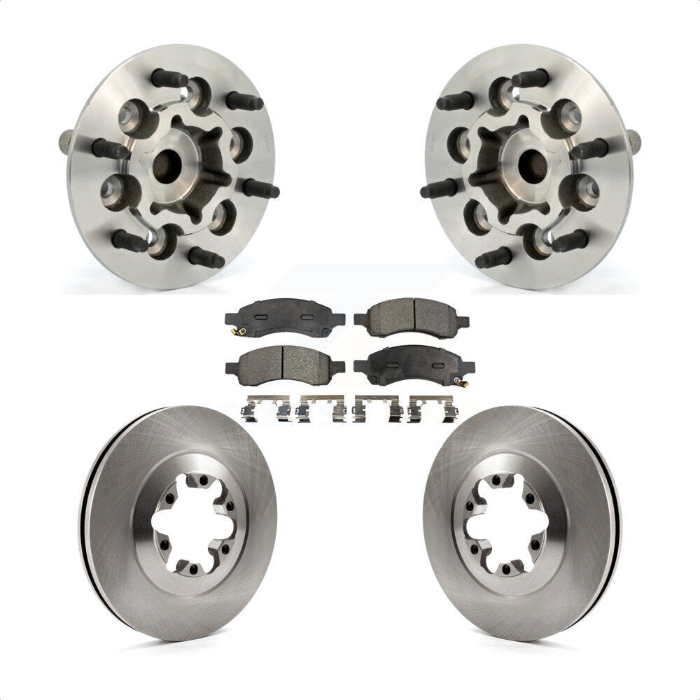 Hub Bearing Assembly Brake Rotor Pad Front Kit For Chevrolet Colorado GMC Canyon