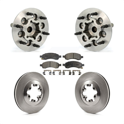 Hub Bearing Assembly Brake Rotor Pad Front Kit For Chevrolet Colorado GMC Canyon