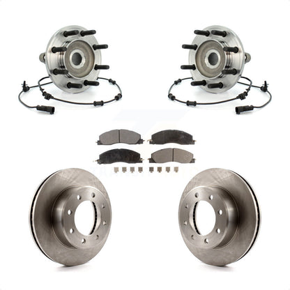 Hub Bearing Assembly Disc Brake Rotor Pads Front Kit For Dodge Ram 2500 3500 4WD