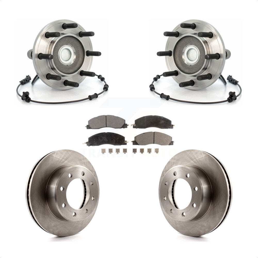 Hub Bearing Assembly Disc Brake Rotor Pads Front Kit For Dodge Ram 2500 3500 RWD