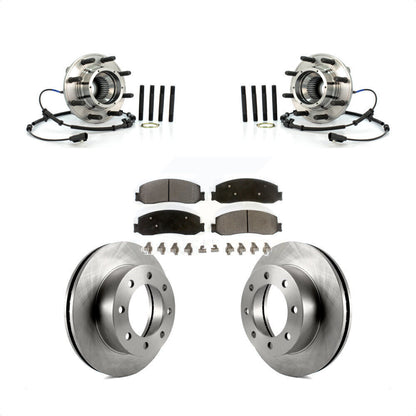 Hub Bearing Brake Rotor & Pad Front Kit For 2012 Ford F-350 Super Duty F-250 4WD