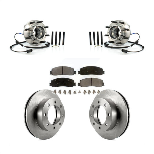 Hub Bearing Brake Rotor & Pad Front Kit For 2012 Ford F-350 Super Duty F-250 4WD