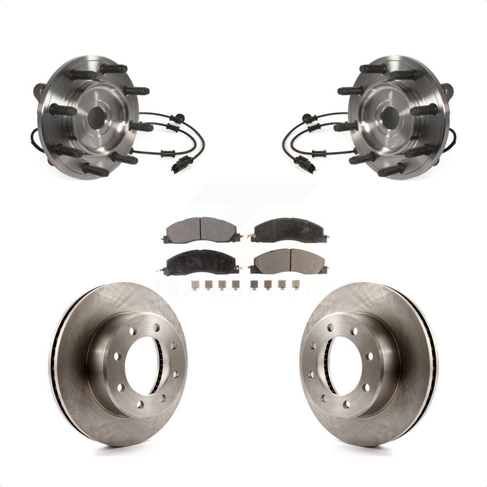 Hub Bearing Assembly Disc Brake Rotors And Pads Front Kit For Ram 3500 2500