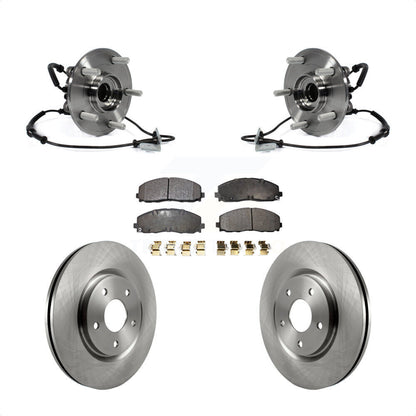 Hub Bearing Brake Rotor & Pads Front Kit For Dodge Grand Caravan Chrysler Town