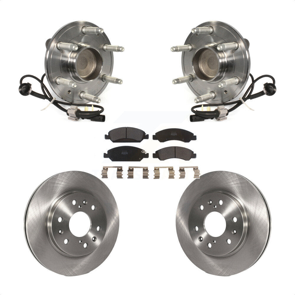 Hub Bearing Brake Rotor Pad Front Kit For GMC Sierra 1500 Chevrolet Silverado XL