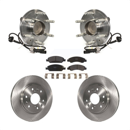 Hub Bearing Brake Rotor Pad Front Kit For GMC Sierra 1500 Chevrolet Silverado XL