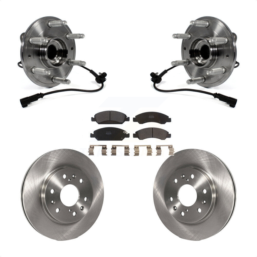 Hub Bearing Brake Rotor Pad Front Kit For GMC Sierra 1500 Chevrolet Silverado XL