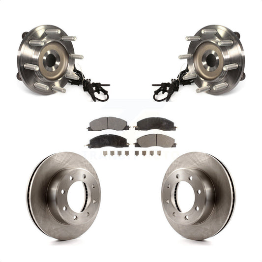 Hub Bearing Assembly Disc Brake Rotors And Pads Front Kit For Ram 2500 3500