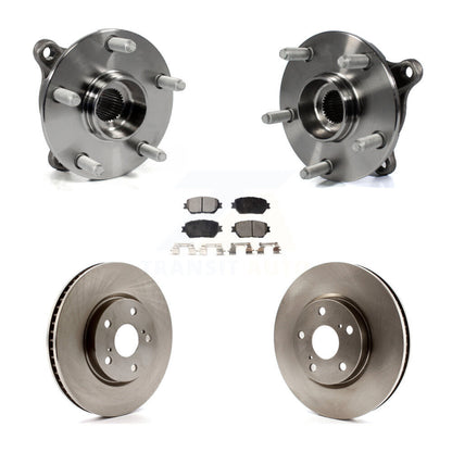 Hub Bearing Assembly Brake Rotor & Pad Front Kit (5Pc) For Lexus IS250 GS300 AWD