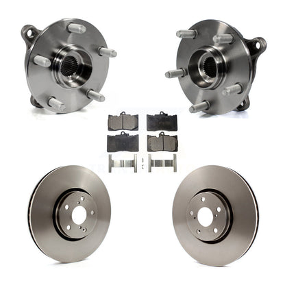 Hub Bearing Assembly Disc Brake Rotor Pads Front Kit (5Pc) For Lexus IS300 IS350