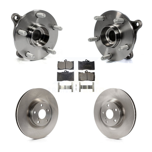 Hub Bearing Brake Rotor & Pads Front Kit (5Pc) For Lexus IS300 IS350 GS350 RC350