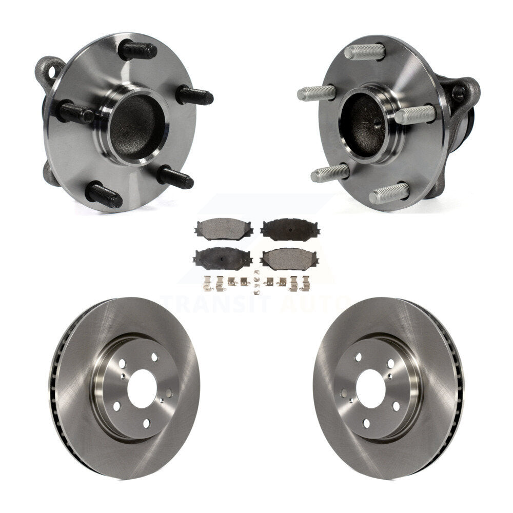 Hub Bearing Assembly Disc Brake Rotors And Pads Front Kit For Lexus IS250 RWD