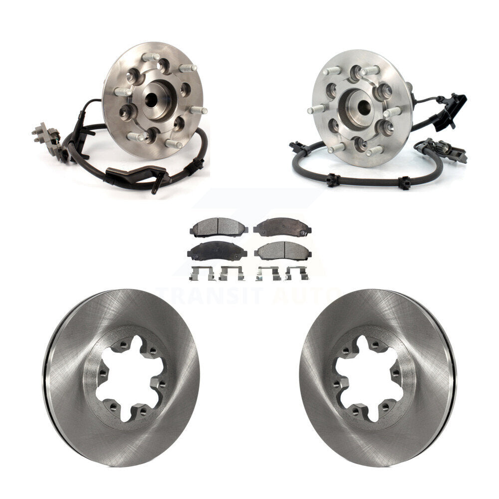 Hub Bearing Brake Rotor & Pads Front Kit For Chevrolet Colorado GMC Canyon Isuzu