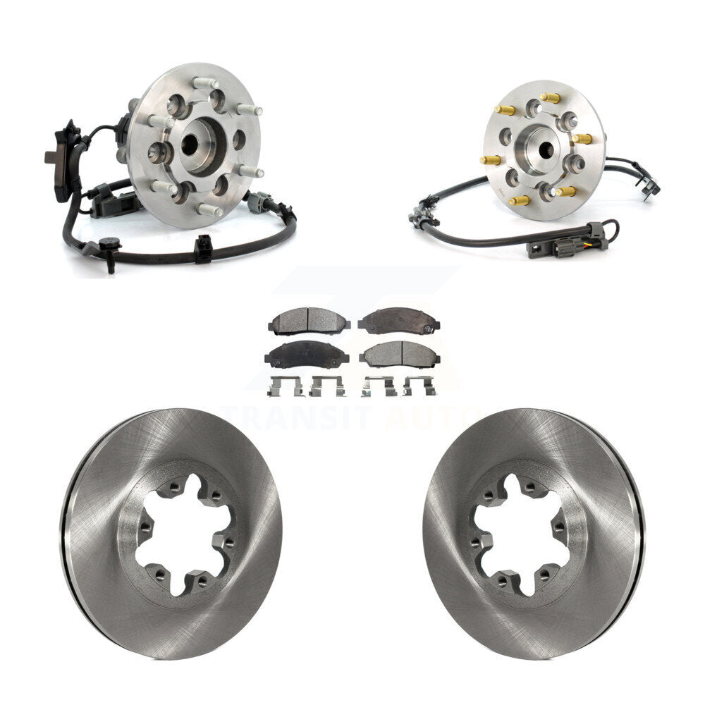 Hub Bearing Brake Rotor & Pads Front Kit For Chevrolet Colorado GMC Canyon Isuzu