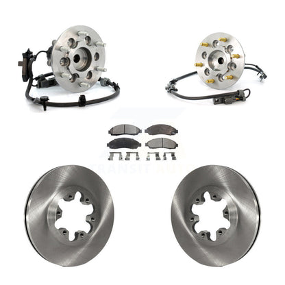Hub Bearing Brake Rotor & Pads Front Kit For Chevrolet Colorado GMC Canyon Isuzu