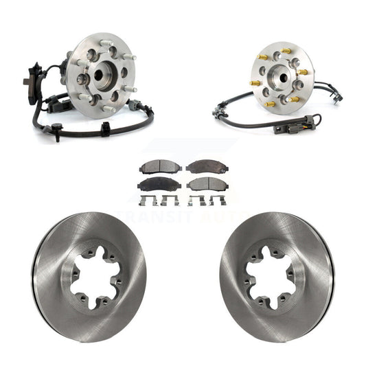 Hub Bearing Brake Rotor & Pads Front Kit For Chevrolet Colorado GMC Canyon Isuzu