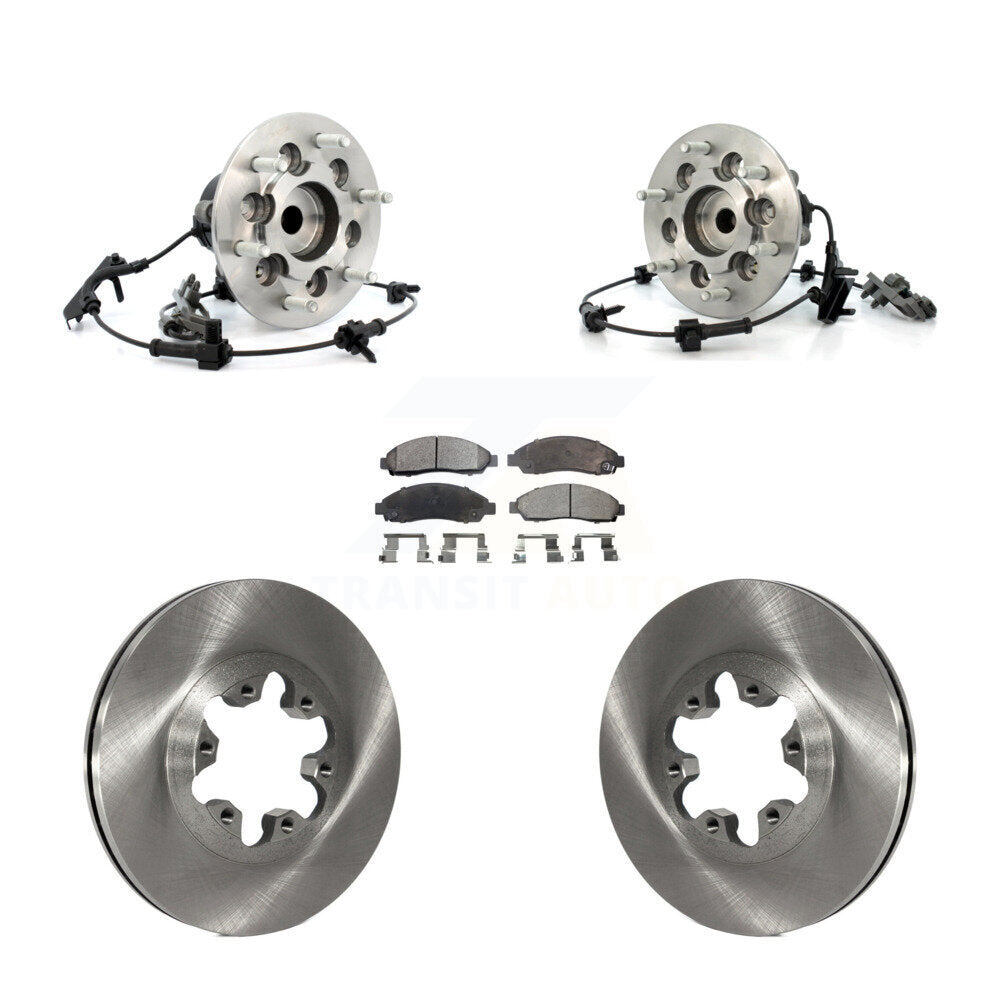 Hub Bearing Disc Brake Rotor Pad Front Kit For Chevrolet Colorado GMC Canyon RWD