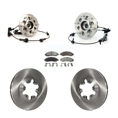 Hub Bearing Brake Rotor & Pads Front Kit For Chevrolet Colorado GMC Canyon Isuzu
