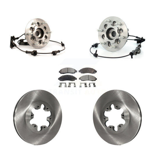 Hub Bearing Brake Rotor & Pads Front Kit For Chevrolet Colorado GMC Canyon Isuzu
