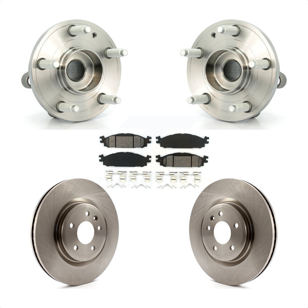 Hub Bearing Assembly Disc Brake Rotors And Pads Front Kit For Ford Explorer