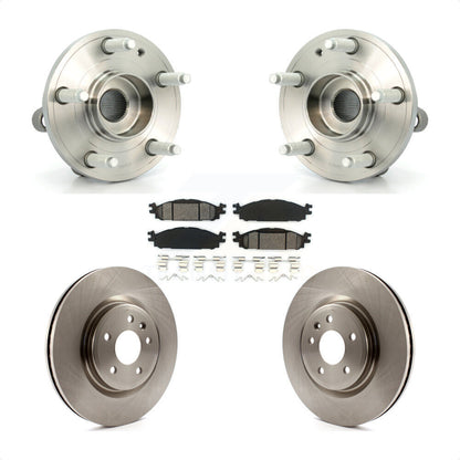 Hub Bearing Assembly Disc Brake Rotors And Pads Front Kit For Ford Explorer