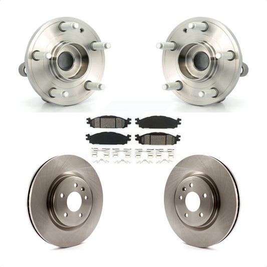 Hub Bearing Assembly Disc Brake Rotors And Pads Front Kit For Ford Explorer