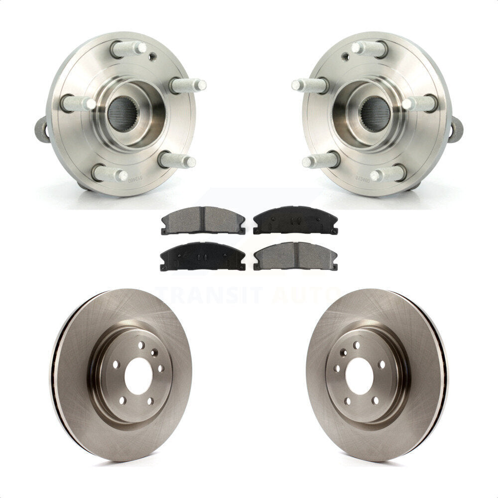 Hub Bearing Brake Rotor & Pad Front Kit For Ford Explorer With Heavy Duty Brakes