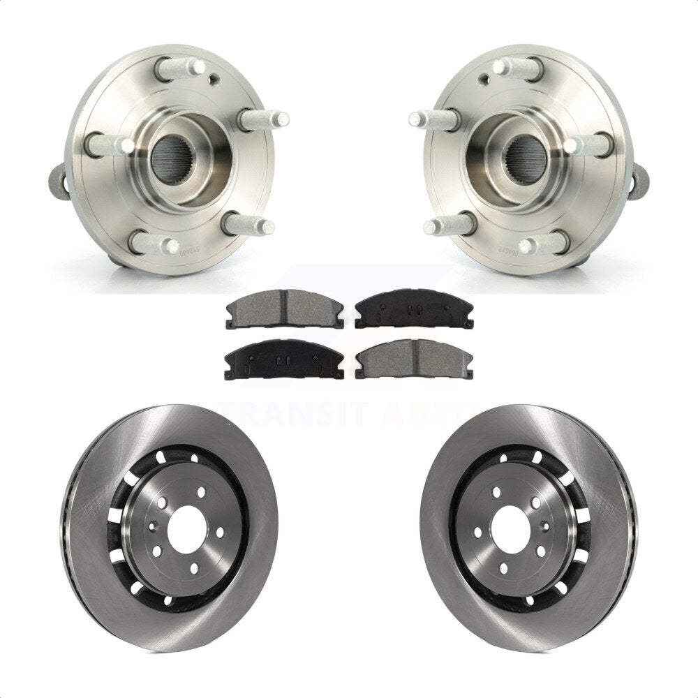 Hub Bearing Disc Brake Rotor Pads Front Kit For Ford Explorer Police Interceptor