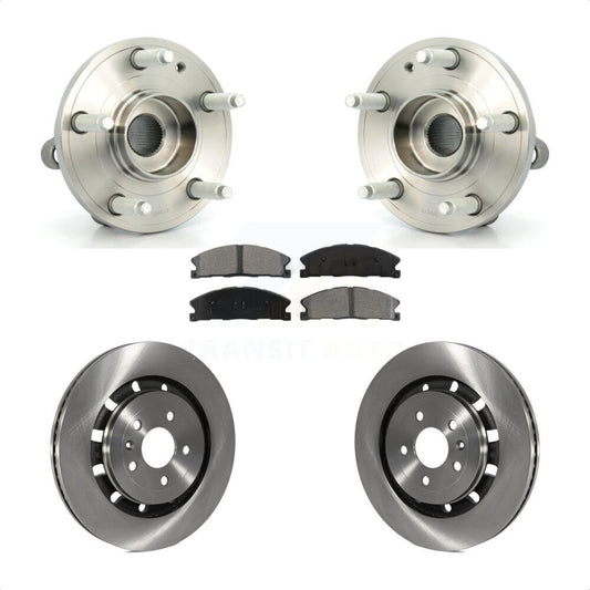 Hub Bearing Disc Brake Rotor Pads Front Kit For Ford Explorer Police Interceptor