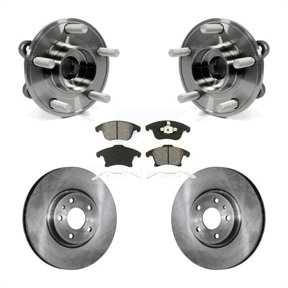 Hub Bearing Assembly Disc Brake Rotor Pads Front Kit For Ford Fusion Lincoln MKZ