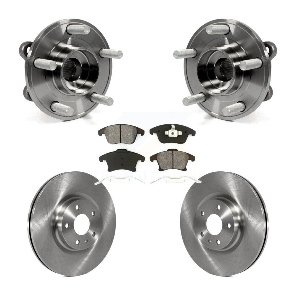 Hub Bearing Assembly Disc Brake Rotor Pads Front Kit For Ford Fusion Lincoln MKZ