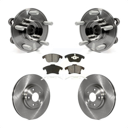 Hub Bearing Assembly Disc Brake Rotor Pads Front Kit For Ford Fusion Lincoln MKZ