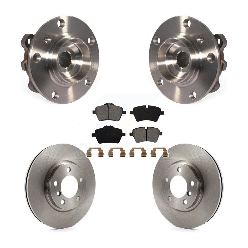 Hub Bearing Disc Brake Rotor & Pads Front Kit For Mini Cooper Countryman Paceman
