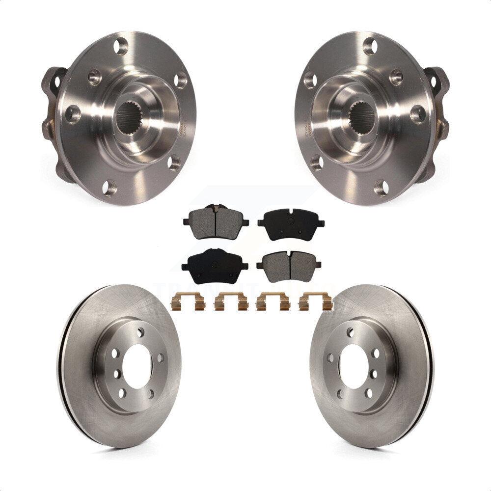 Hub Bearing Disc Brake Rotor & Pads Front Kit For Mini Cooper Countryman Paceman